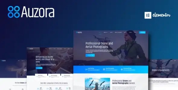Auzora – Drone Aerial Photography Elementor Template Kit